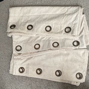 Elegant Beige Grommet Curtains 3pc. Size 52w x95L
